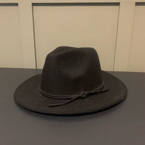 Suede Fedora Brimmed Hat